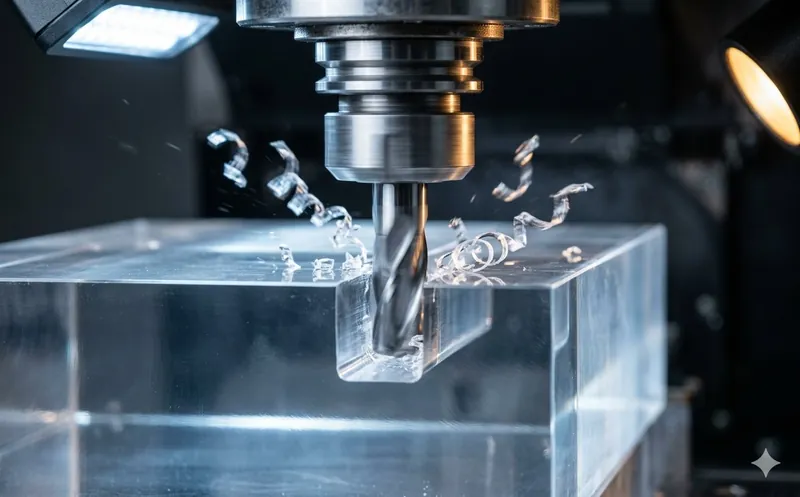 Router CNC cortando pieza de acrílico de gran formato hasta 122 por 244 cm