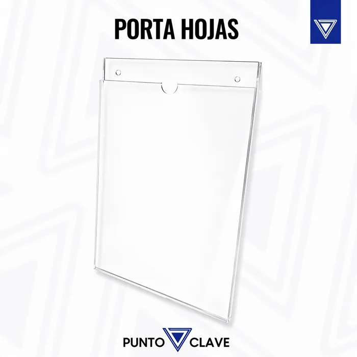 Porta hojas vertical de acrílico tamaño carta para pared, ideal para avisos y señalética